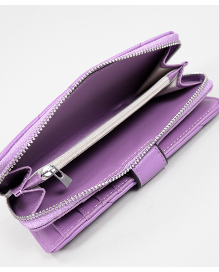 Women's Violet Wallet with Seams