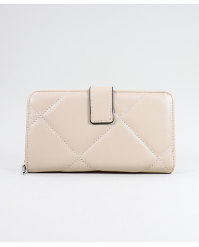 Ladies Taupe Wallet with Seams