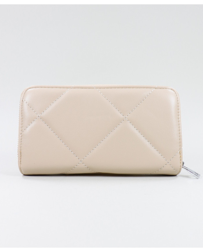 Damas Taupe Wallet con costuras