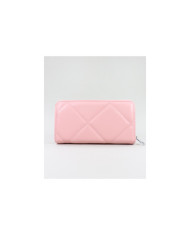 Señoras Pink Wallet con costuras
