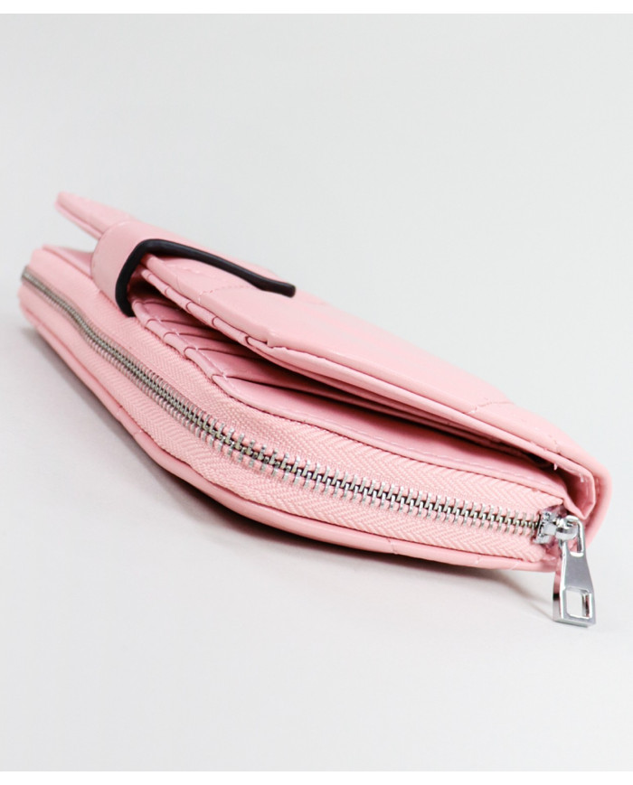 Ladies Pink Wallet with Seams