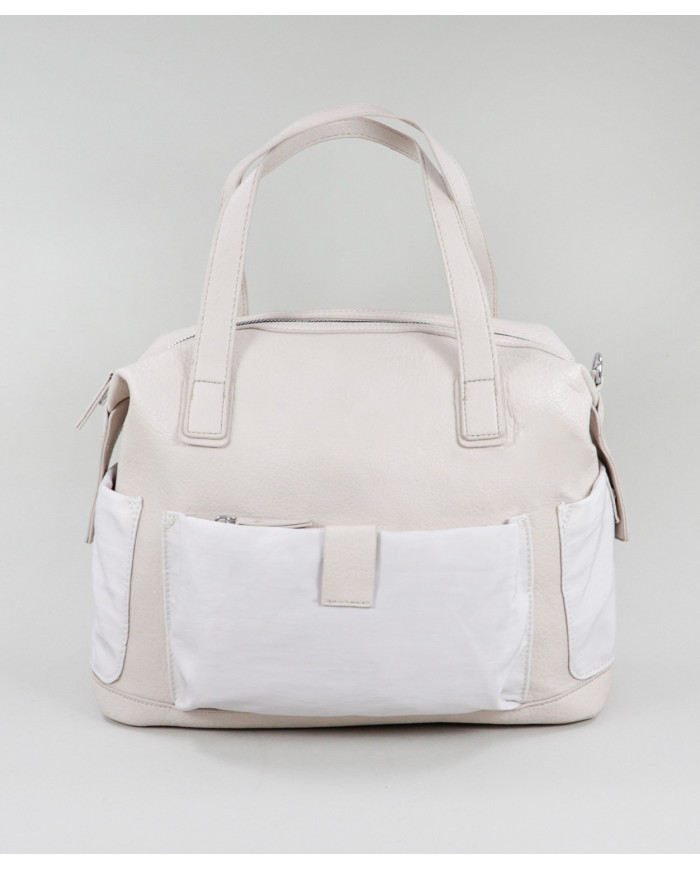 Mala Bege de Senhora com Bolsos Exteriores