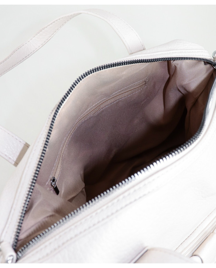 Beige Lady's Bag with Foreign Pockets