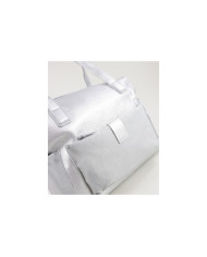 Mala Prateada de Senhora com Bolsos Exteriores