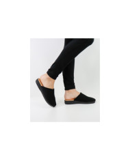 Black Comfort Ginova Slippers in Lycra