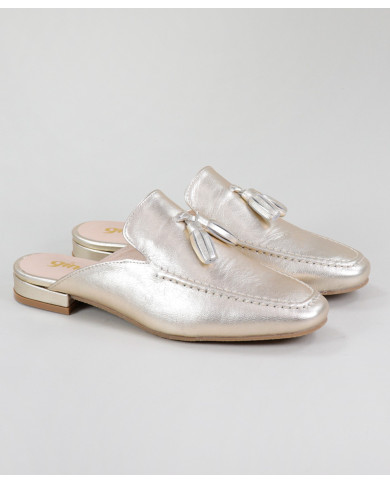 Mules Platinados Ginova de Senhora com Berloques