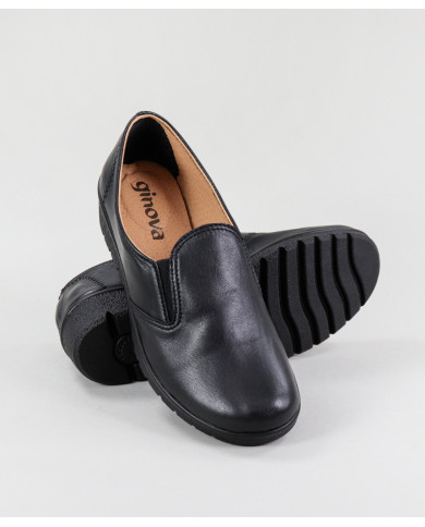 Black Lady Ginova Shoes with Seams