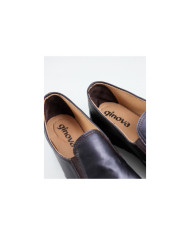 Sapatos Castanhos de Senhora Ginova com Costuras