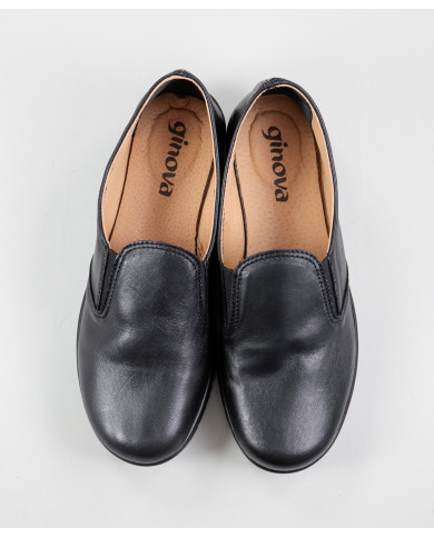 Black Lady Ginova Shoes with Seams