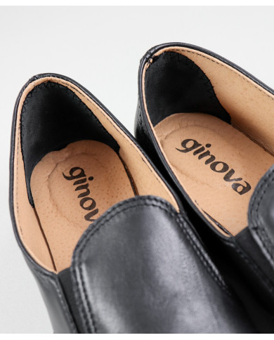 Black Lady Ginova Shoes with Seams