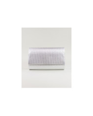 Pochete Prateada de Senhora com Textura