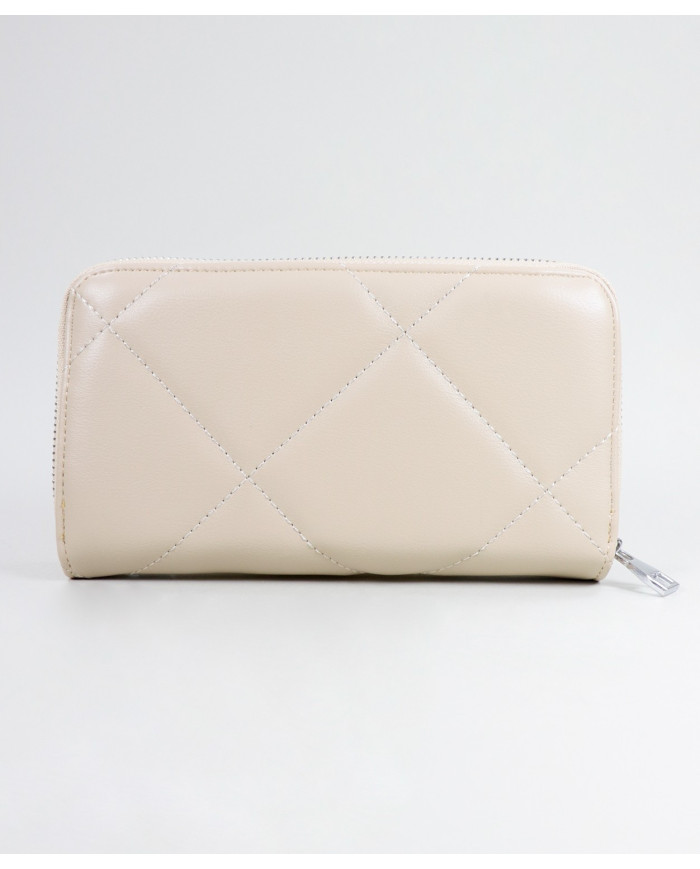Ladies Taupe Wallet with Seams
