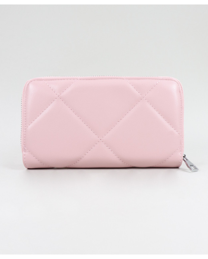 Señoras Pink Wallet con costuras