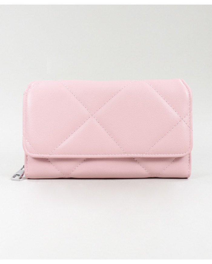 Ladies Pink Wallet with Seams