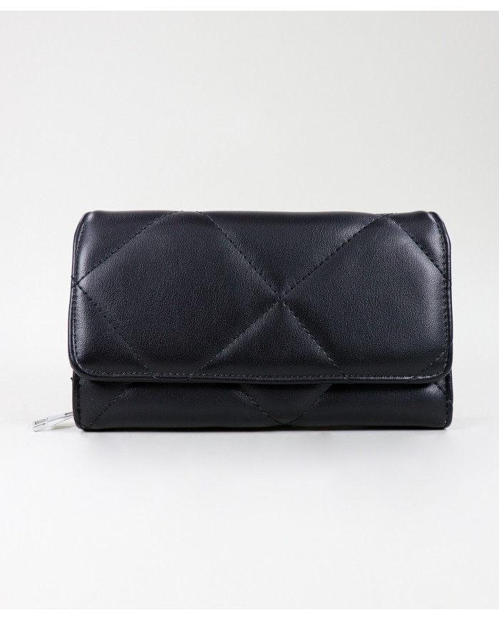 Women's Black Wallet with Seams
