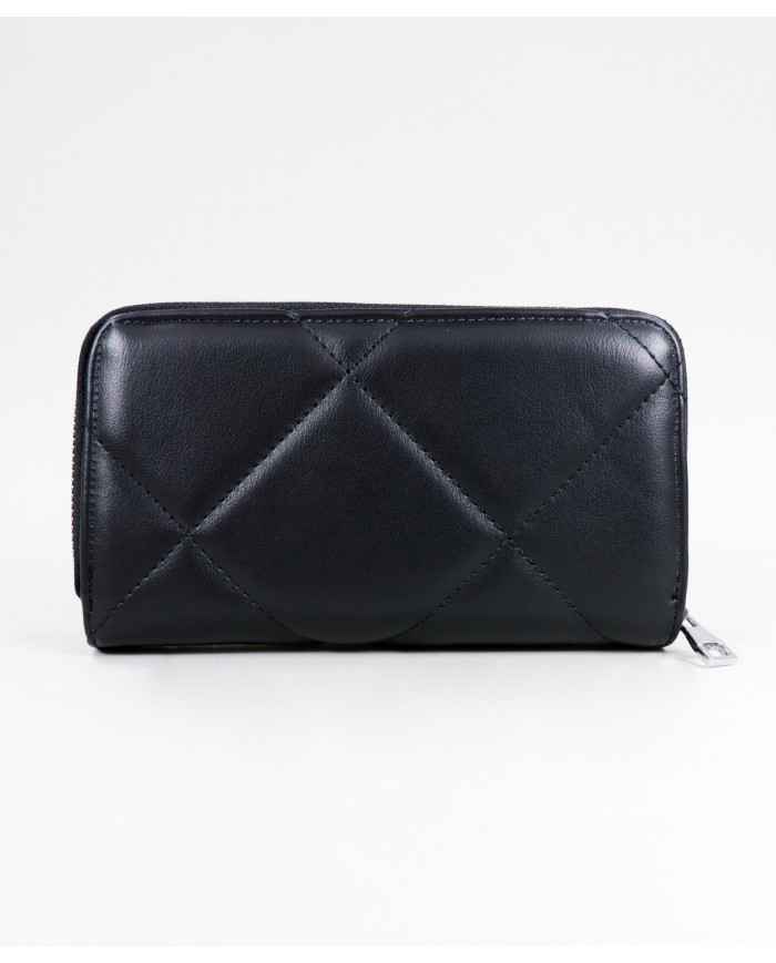 Women's Black Wallet with Seams