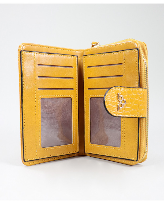 Women's Mustard Wallet with Textures