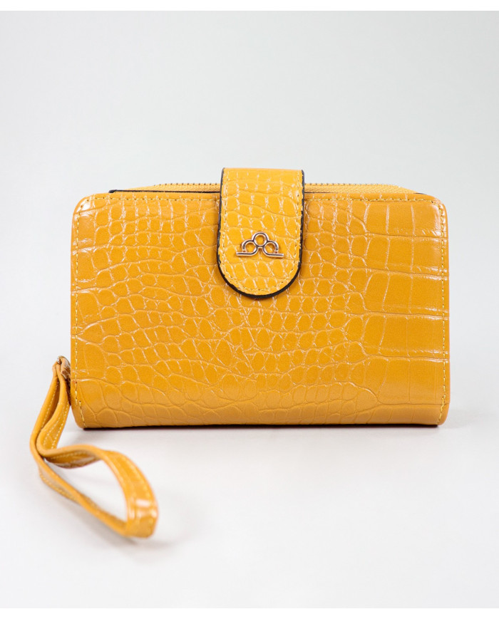 Women's Mustard Wallet with Textures
