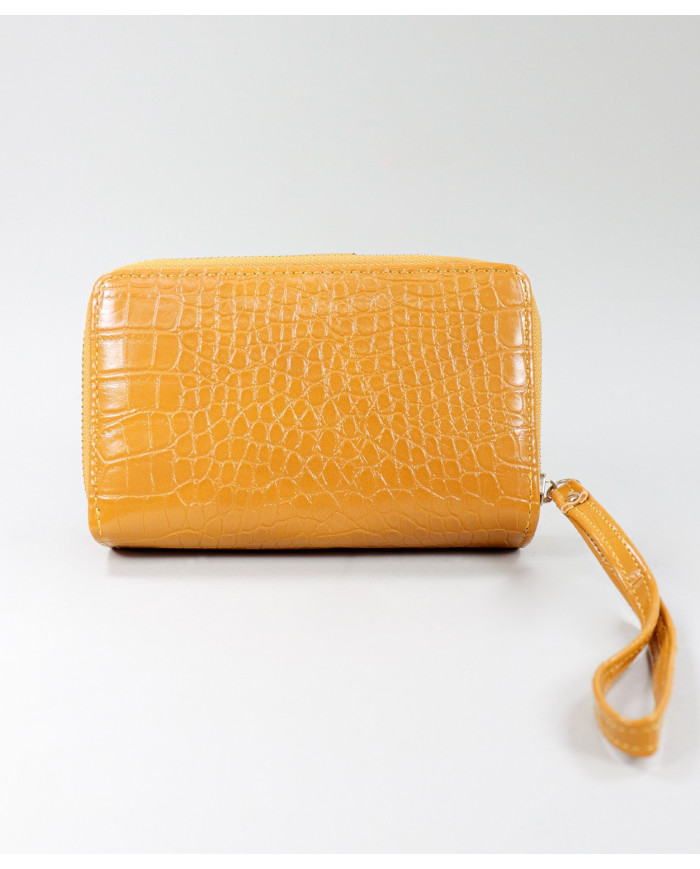 Funda de mostaza de mujeres con texturas