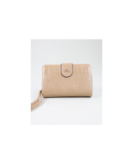 Women's Taupe Wallet with Textures