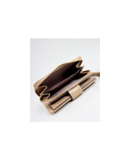 Women's Taupe Wallet with Textures
