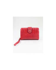Women's Red Wallet with Textures