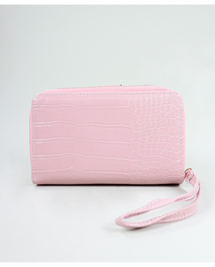 Wallet rosa de mujeres con texturas