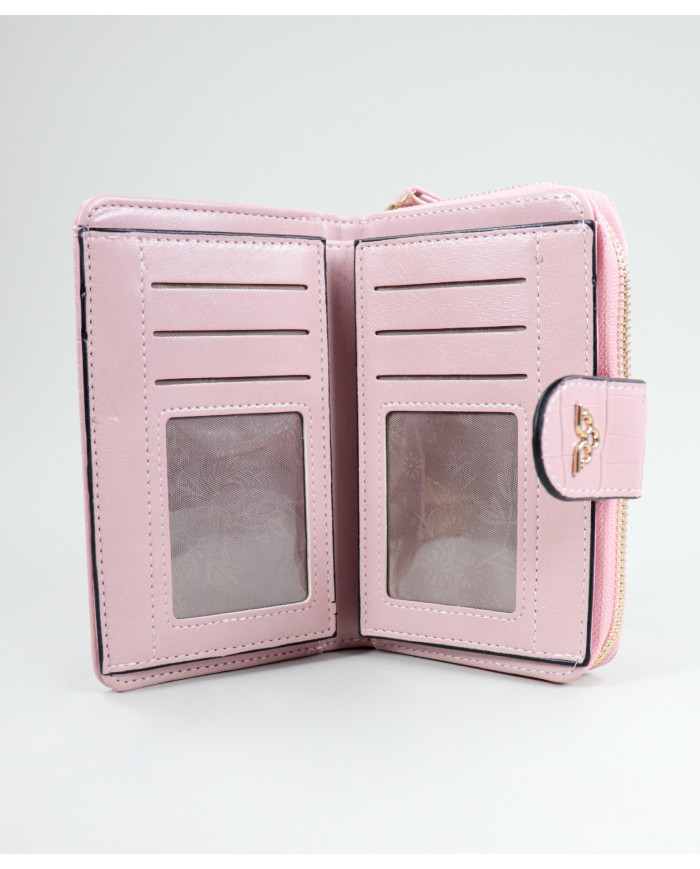 Wallet rosa de mujeres con texturas