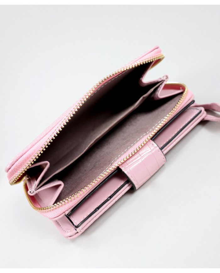 Wallet rosa de mujeres con texturas