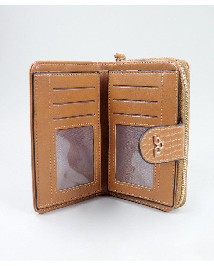 Women's Camel Wallet with Textures