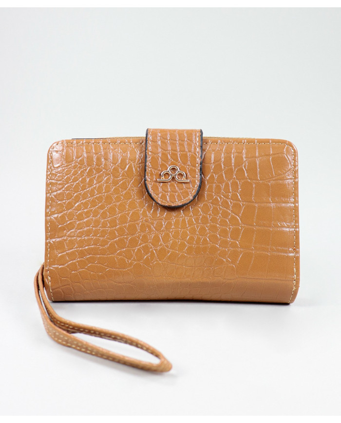 Women's Camel Wallet with Textures