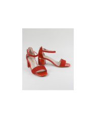 Red Sandals by Lady Ginova with Golden Detail