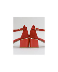Red Sandals by Lady Ginova with Golden Detail