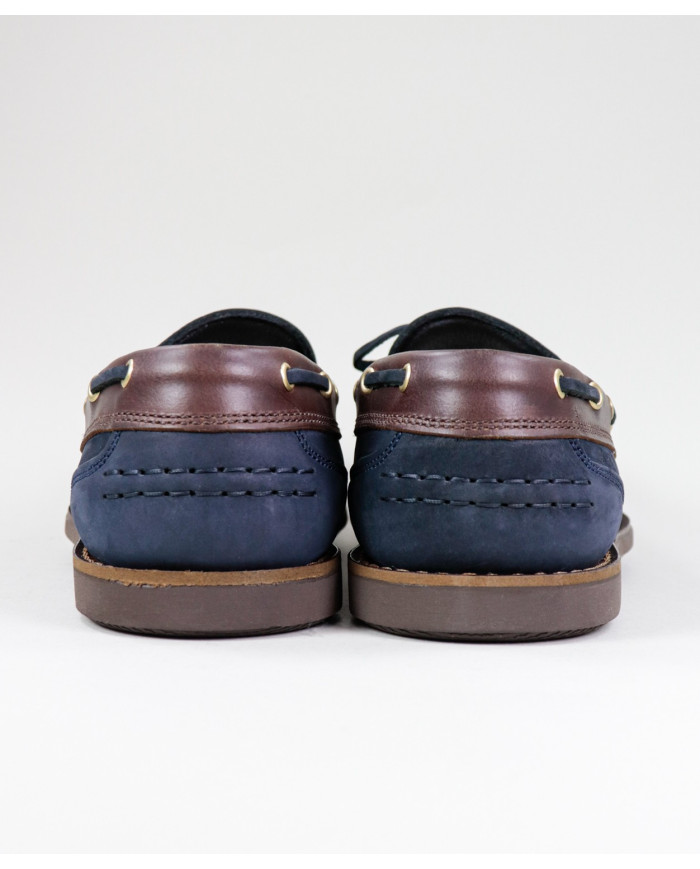 Blue Sailing Shoes of Man Ginova in Skin