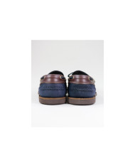 Blue Sailing Shoes of Man Ginova in Skin