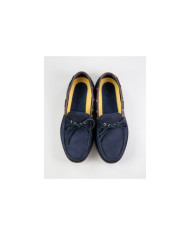 Blue Sailing Shoes of Man Ginova in Skin