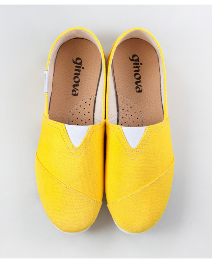 Alpercatas Amarelas de Senhora Ginova with Elastic