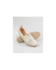 Alpercatas Douradas de Senhora Ginova com Brilho