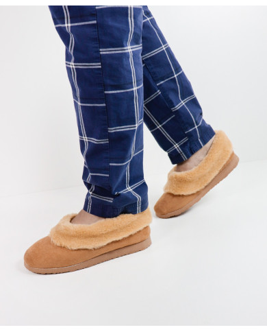 Pantufas Ginova Camel de Pelo Confortáveis de Homem