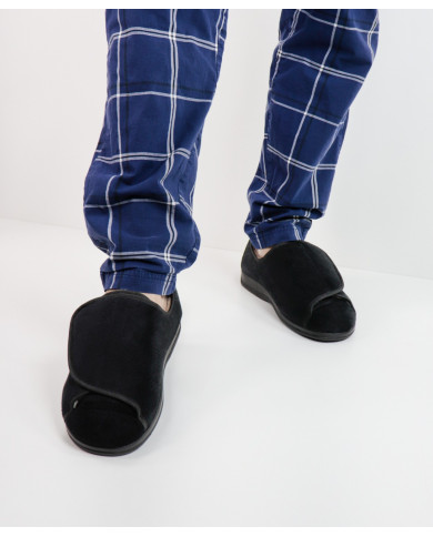 Pantufas Ginova de Pelo com Velcro de Homem
