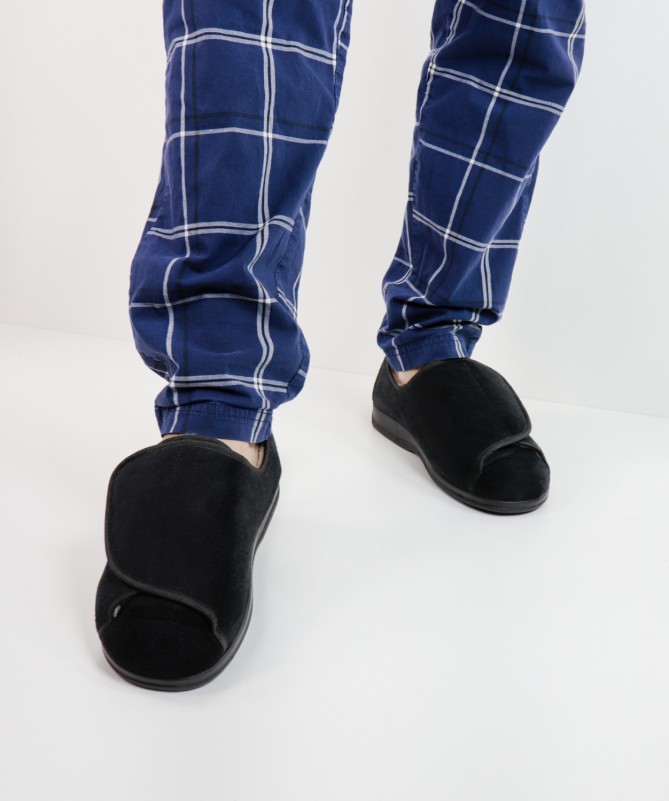 Pantufas Ginova de Pelo com Velcro de Homem