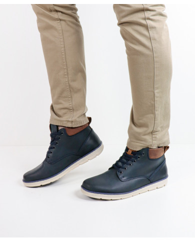 Botas Azuis de Homem Ginova em Pele