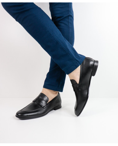 Mocassins Pretos Ginova Clássicos de Homem