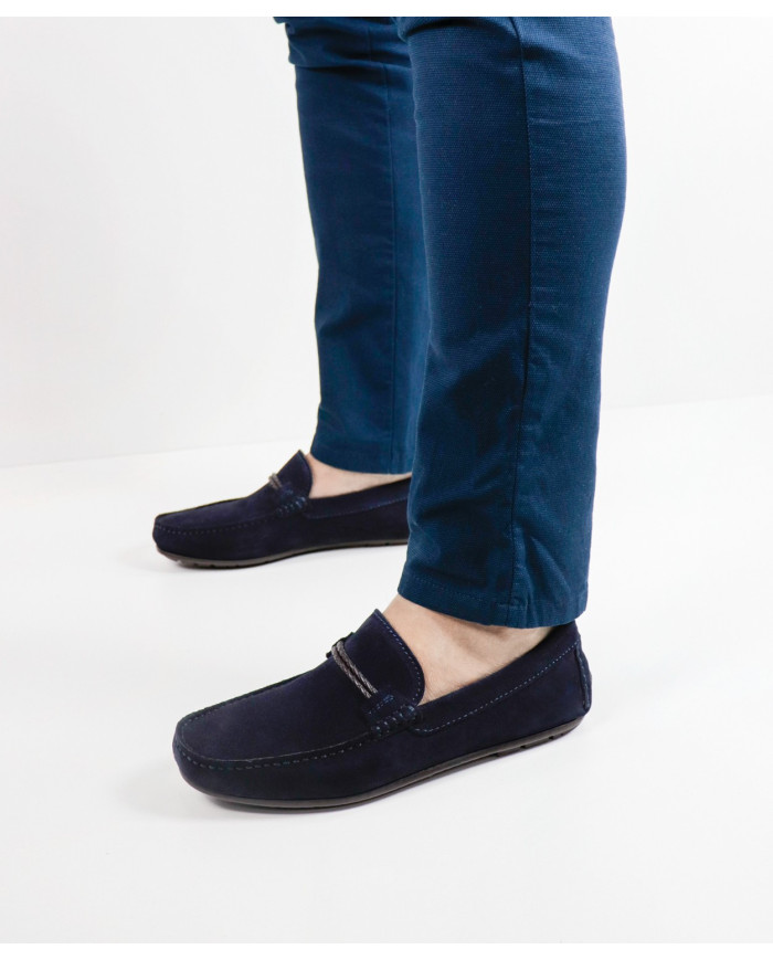 Blue Moccasins of Ginova Man with String