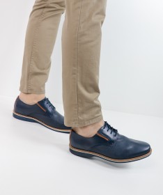 Sapatos Azuis de Homem Ginova em Pele