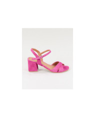 Fuxia de Senhora Ginova sandals with Cross Strip