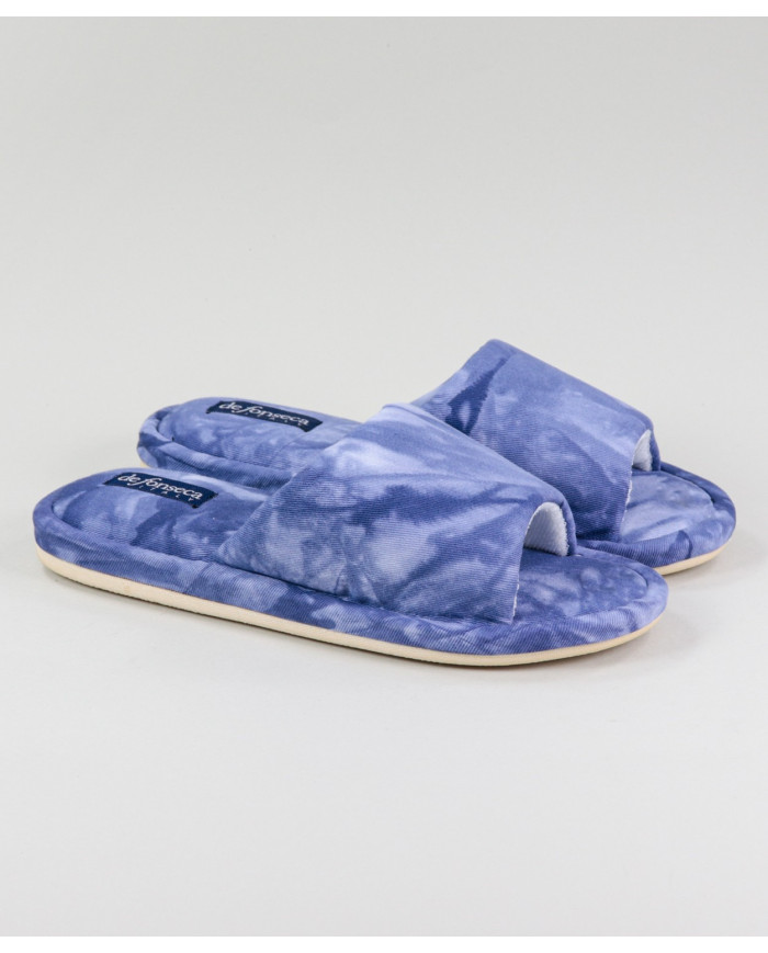 Blue DeFonseca de Senhora Bedroom Slippers Abierto al frente
