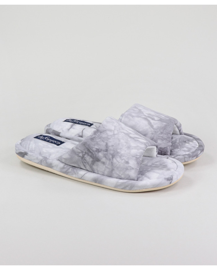 Zapatillas de dormitorio DeFonseca Grey Ladies Abierto al frente