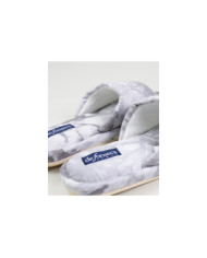 Bedroom Slippers DeFonseca Grey Ladies Open to the Front