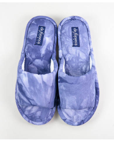 Blue DeFonseca de Senhora Bedroom Slippers Open to the Front
